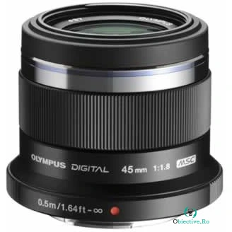 Obiectiv foto DSLR Olympus M.Zuiko Digital 45mm 1:1.8 / ET-M4518 black