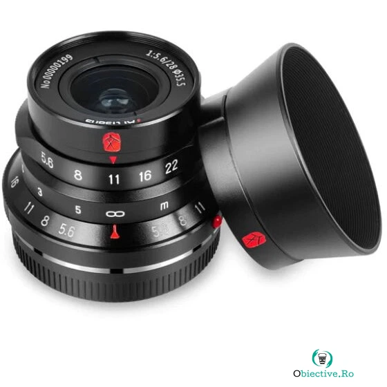 7Artisans Obiectiv Manual 7Artisans 28mm F5.6 Wide Angle pentru Leica M-Mount Black